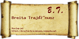 Breita Trajánusz névjegykártya